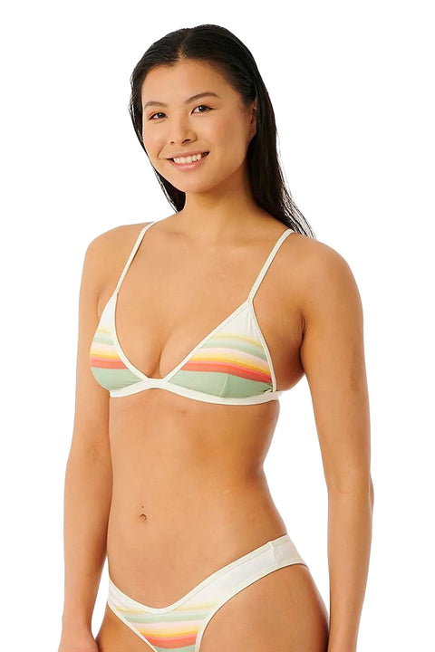 Rip Curl Surf Revival Tri Bikini Top - Green - Side
