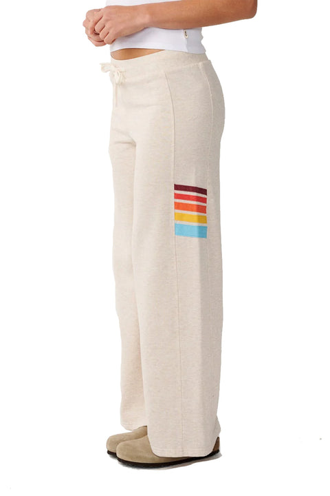 Rip Curl Surf Revival Wide Leg Pant - Oatmeal Marle- Side