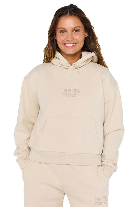 Rip Curl Surf Staple Relaxed Hoodie - Natural- Front