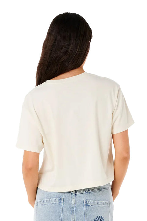 Rip Curl Tokens Crop Tee - Bone- Back