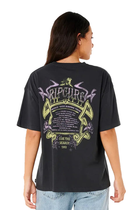 Rip Curl Tour Heritage Tee - Washed Black- Back