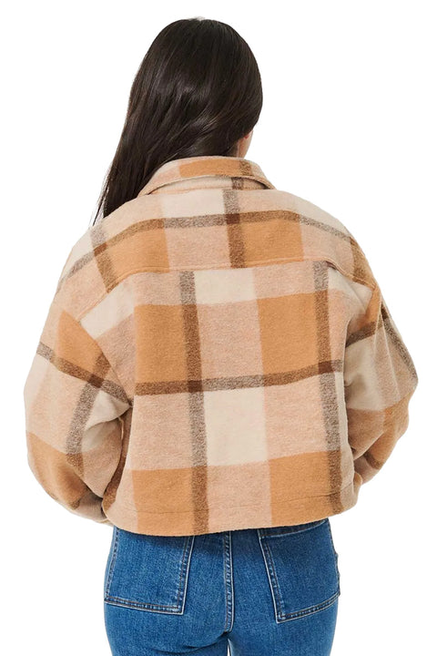 Rip Curl Tropics Check Jacket - Light Peach - Back