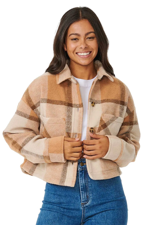 Rip Curl Tropics Check Jacket - Light Peach