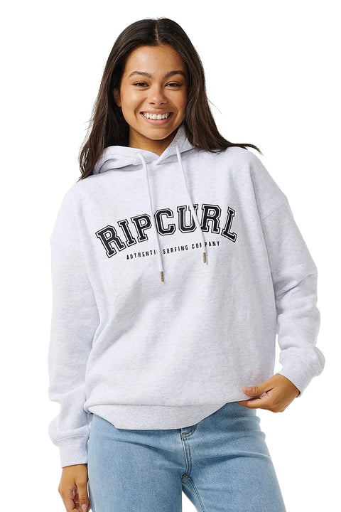 Rip Curl Varsity Hoodie - Grey Marle / Black
