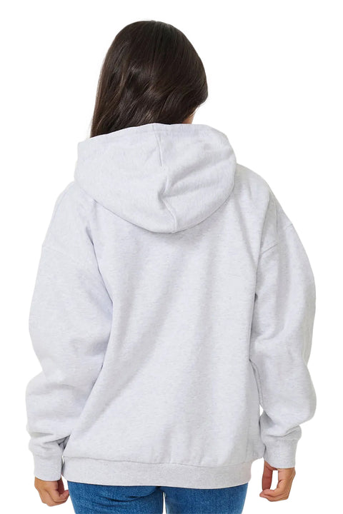 Rip Curl Varsity Hoodie - Grey Marle / Cinnamon - Back