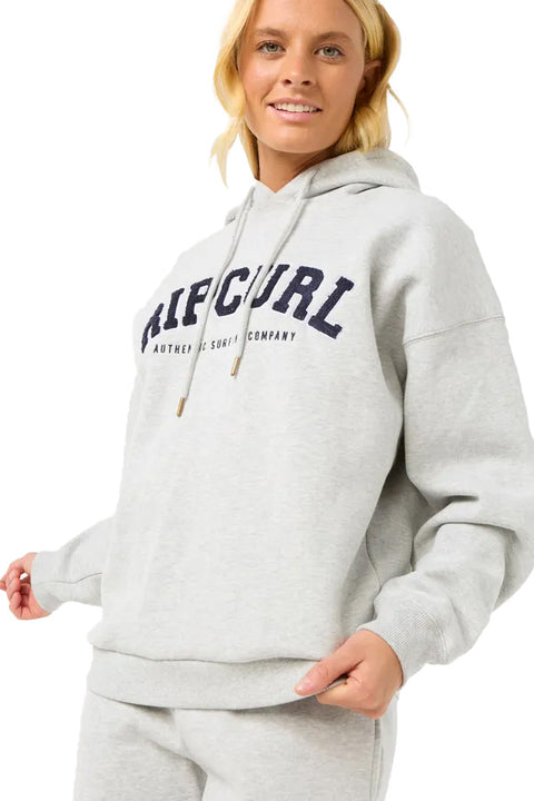 Rip Curl Varsity Hoodie - Grey Marle / Navy