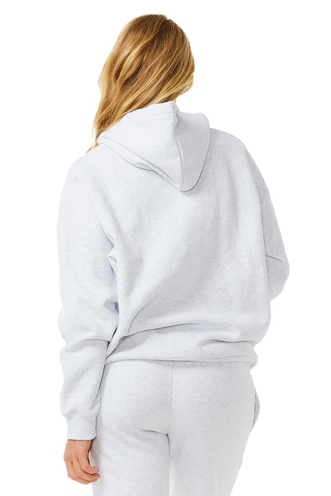 Rip Curl Varsity Hoodie - Grey Marle / Plum - Back
