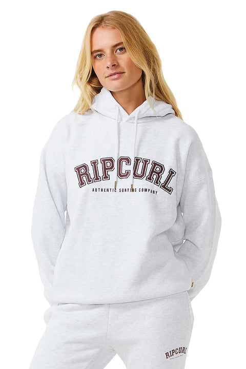 Rip Curl Varsity Hoodie - Grey Marle / Plum