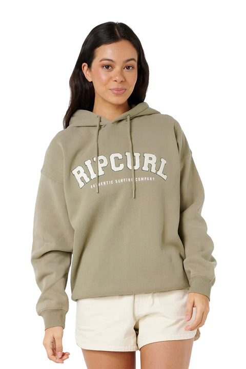 Rip Curl Varsity Hoodie - Olive- Front