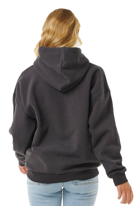 Rip Curl Olalla Hoodie- Washed Black- Back