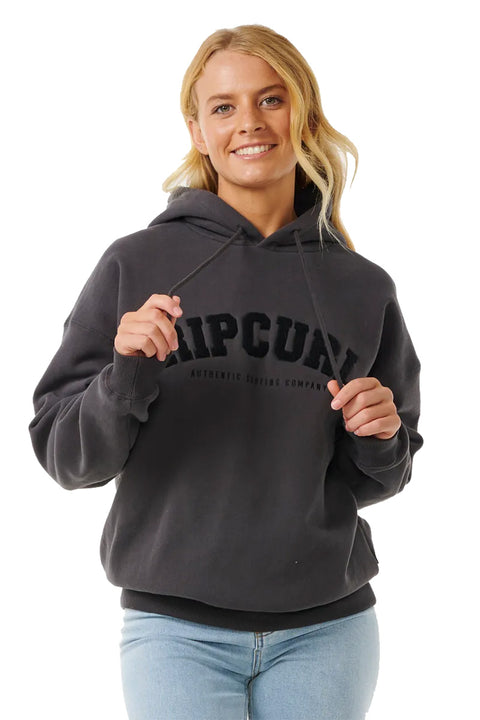 Rip Curl Olalla Hoodie- Washed Black- Front
