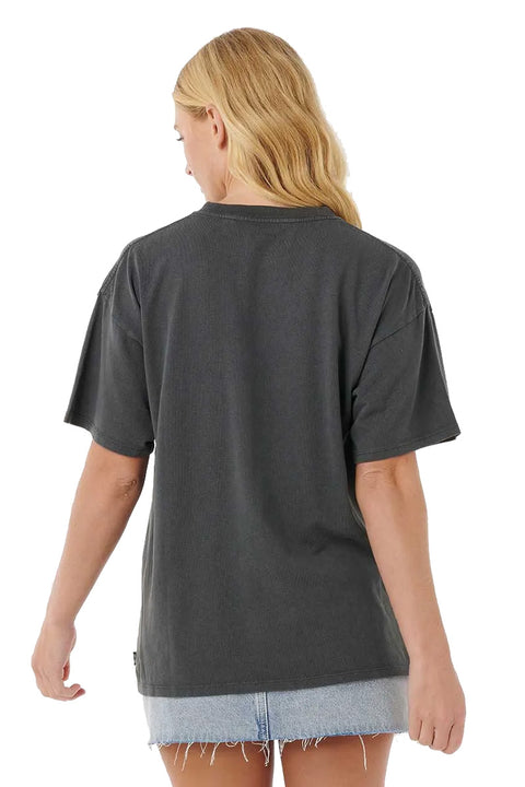 Rip Curl Varsity Sports Heritage Tee - Washed Black - Back