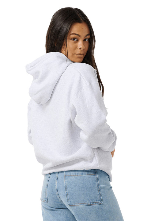 Rip Curl Varsity Hoodie - Grey Marle / Black- Back