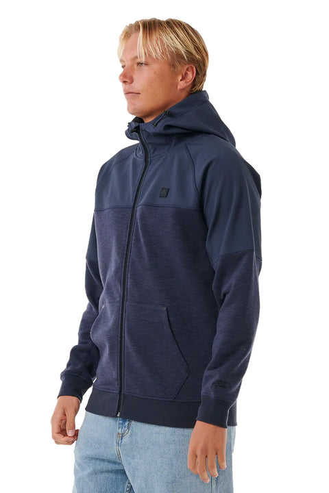 Rip Curl Viral Anti Series Zip Through Hooded Fleece - Purple Night- Side