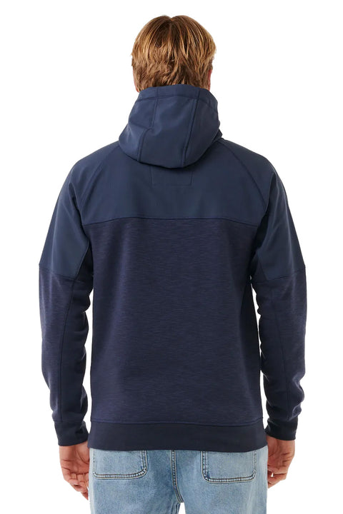Rip Curl Viral Anti Series Zip Through Hooded Fleece - Purple Night- Back