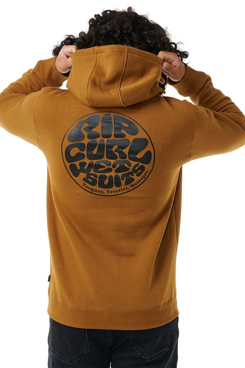 Rip Curl Wetsuit Icon Hoodie - Gold- Back close up