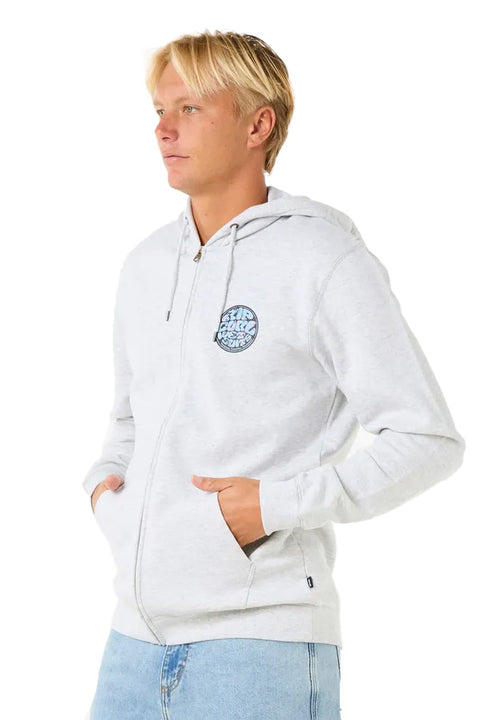 Rip Curl Wettie Passage Icon Zip Through - Grey Heather