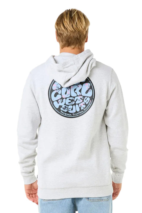 Rip Curl Wettie Passage Icon Zip Through - Grey Heather - Back