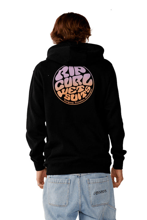 Rip Curl Wettie Passage Icon Zip Thru - Black- Back
