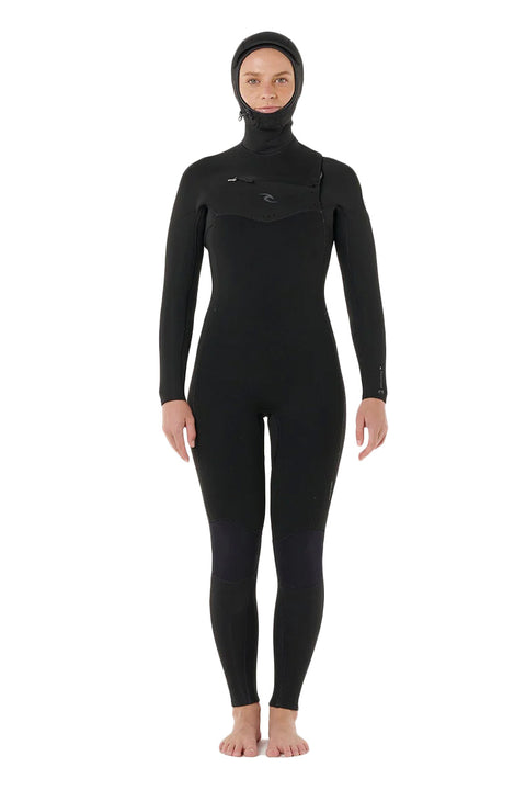 Rip Curl Women's Dawn Patrol 5/4 Chest Zip Hooded Wetsuit
