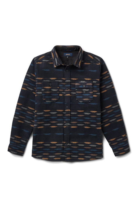 Roark Revival Andes Long Sleeve Flannel - Dark Navy Sosho