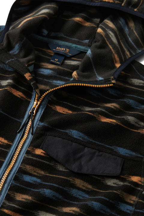 Roark Barra Scrambler Hoodie - Dark Navy Sosho - CLoseup
