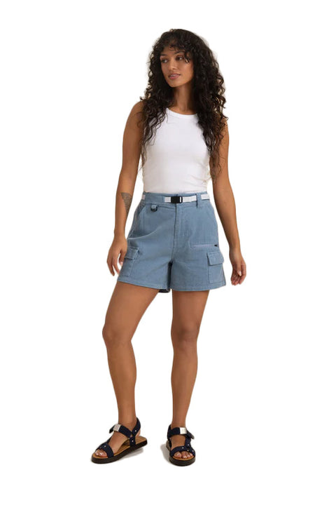 Roark Canyon Cord Short - Lagoon- Font view on model