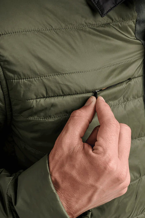 Roark Chopper Jacket - Dark Military - Chest Zip Pocket