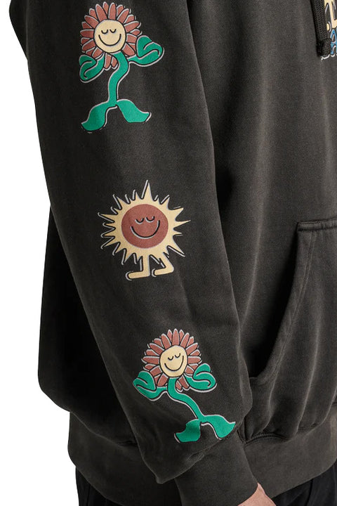 Roark Destroy Enjoy Hoodie - Vintage Black - Sleeve Detail
