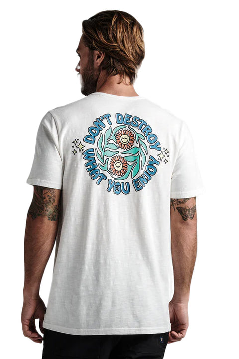 Roark Destroy Enjoy Premium Tee - Off White - Back