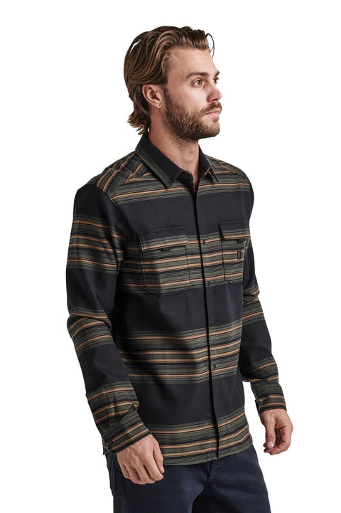 Roark Diablo L/S Flannel - Black / Military - Side