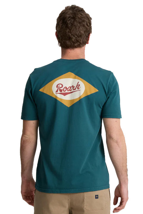 Roark Revival Diamond Script Tee - Deep Sea- Back