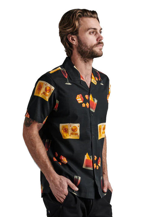 Roark Gonzo Camp Shirt - Buon Giorno Black - Side