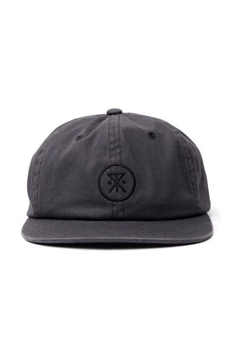 Roark Made To Fade 6 Panel Hat - Washed Charcoal- Front