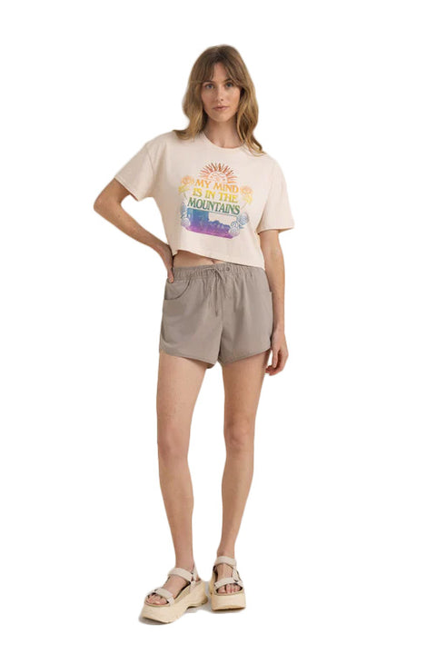 Roark Mountain Cropped Boxy Premium Tee- Moon- Front