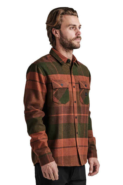 Roark Nordsman Flannel - Maroon / Military - Side