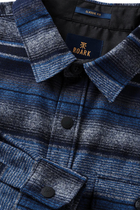 Roark Revival Nordsman X Pendleton L/S Flannel - Blue - Collar Closeup