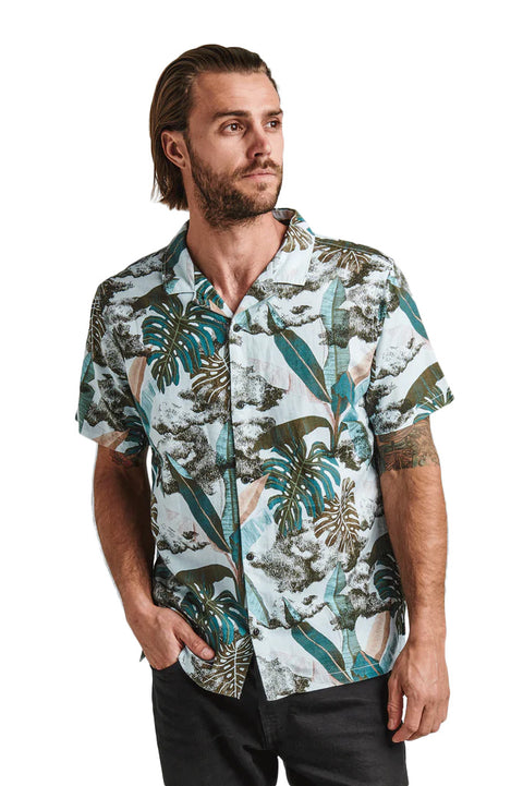 Roark Revival Gonzo Camp Collar Shirt - Yiling Light Blue