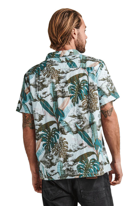 Roark Revival Gonzo Camp Collar Shirt - Yiling Light Blue - Back