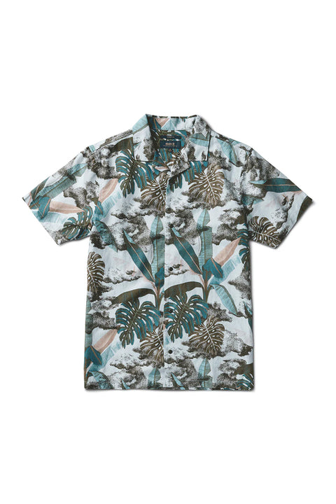 Roark Revival Gonzo Camp Collar Shirt - Yiling Light Blue - Front no model