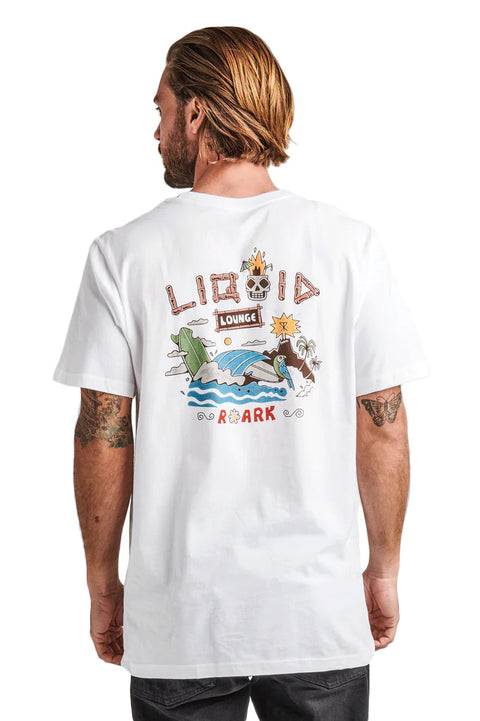 Roark Revival Liquid Lounge Organic Cotton Tee - White - Back