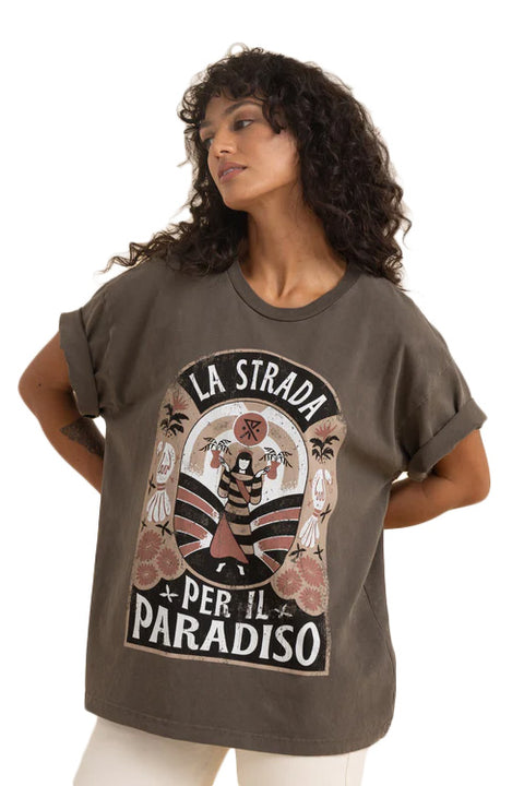 Roark Road To Paradise Oversized Premium Tee - Mocha