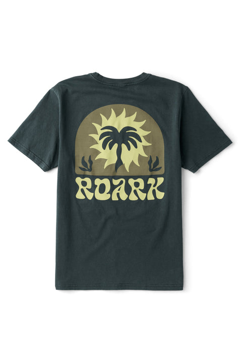 Roark Revival Roark Palm SS Premium Tee - Charcoal- Back