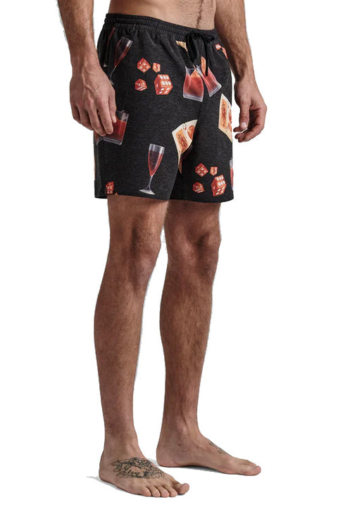 Roark Revival Shorey 16" Boardshorts - Buon Giorno Black - Side
