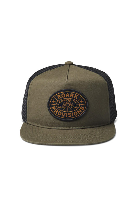 Roark Station Trucker Hat - Military / Pignoli - Front