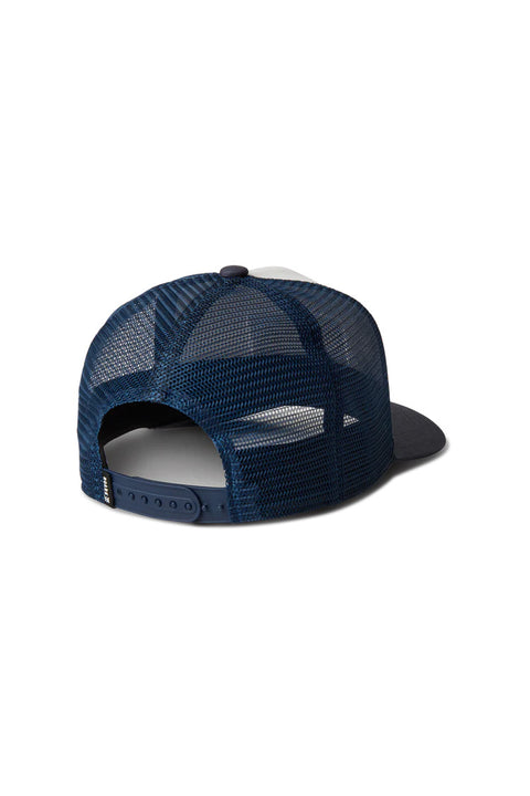 Roark Station Trucker Hat - White / Navy - Back