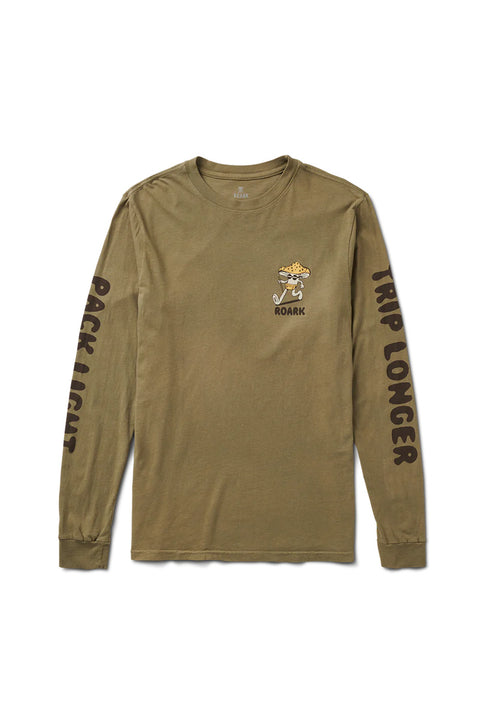 Roark Trip Longer L/S Premium Tee - Dusty Green