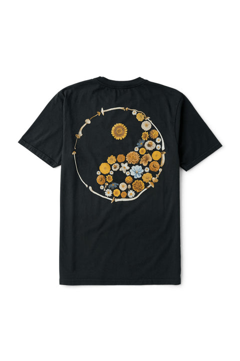 Roark Revival Yin Yang Forage SS Premium Tee - Washed Black- Back
