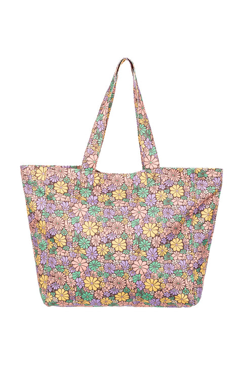 Roxy Anti Bad Vibes Printed Beach Bag - Root Beer All About Sol Mini - Back
