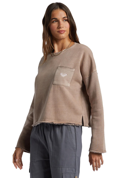 Roxy Doheny Crew Sweatshirt - Root Beer - Side